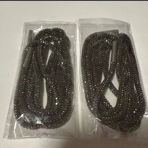 Kohl's Black Rhinestone Boot Laces - Pair